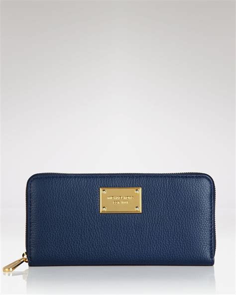 michael kors blue gold|Michael Kors navy blue wallet.